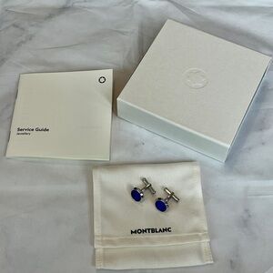 Montblanc blue spiral cufflinks, NWB